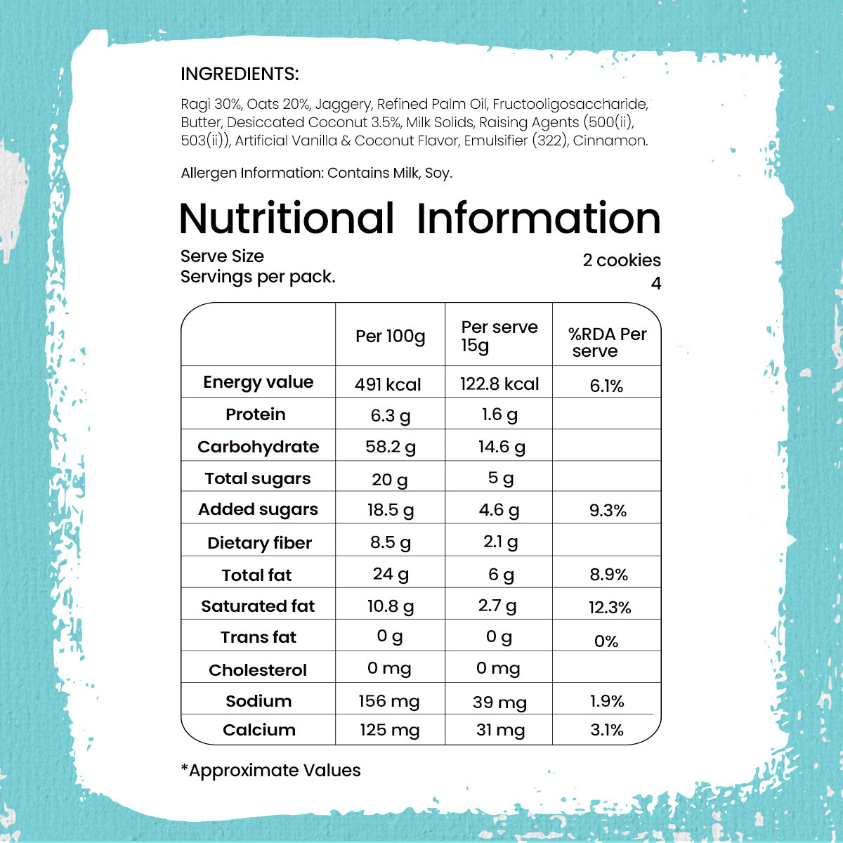 Millet Ragi Coconut Cookies-Sabala Millets