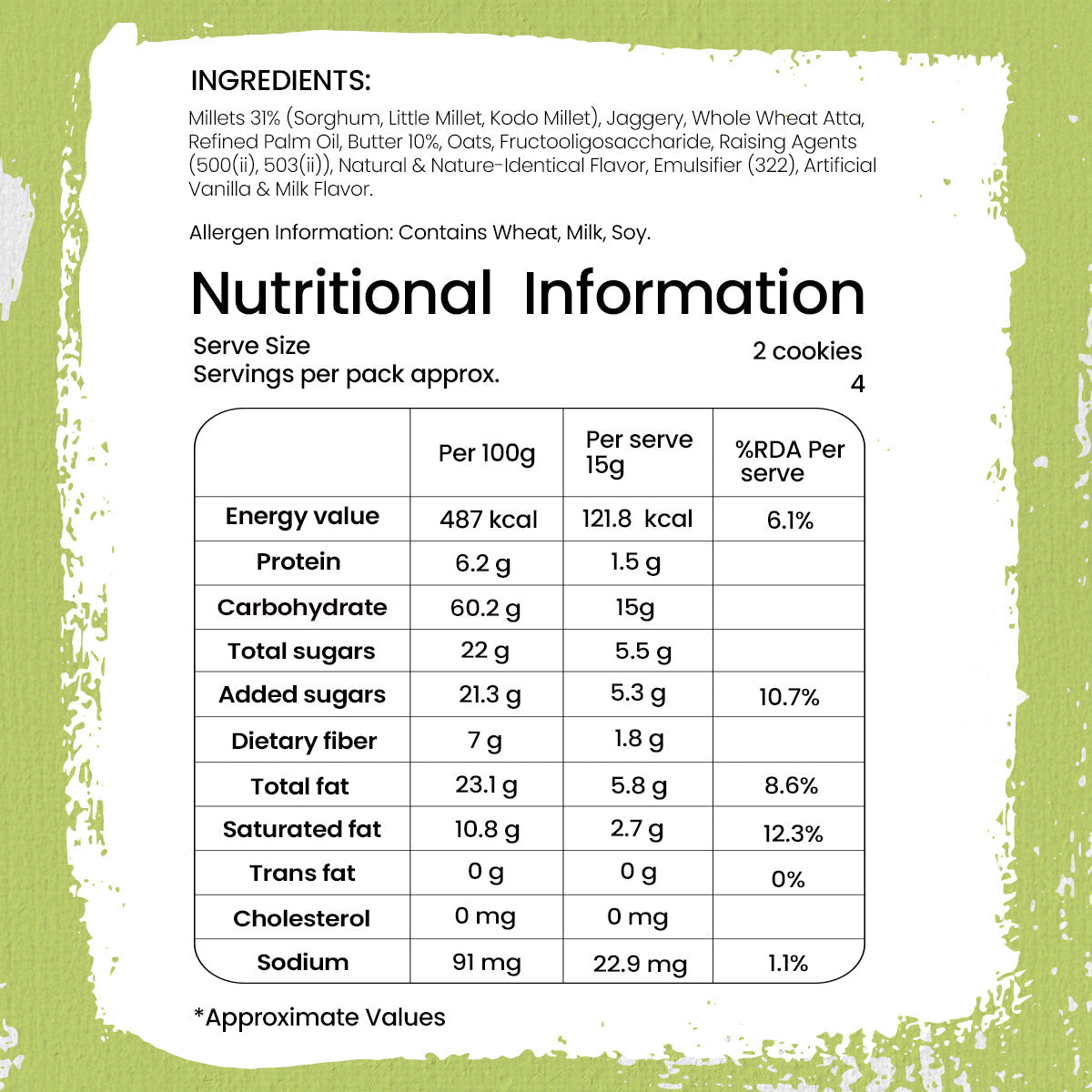 Millet Butter Cookies-Sabala Millets