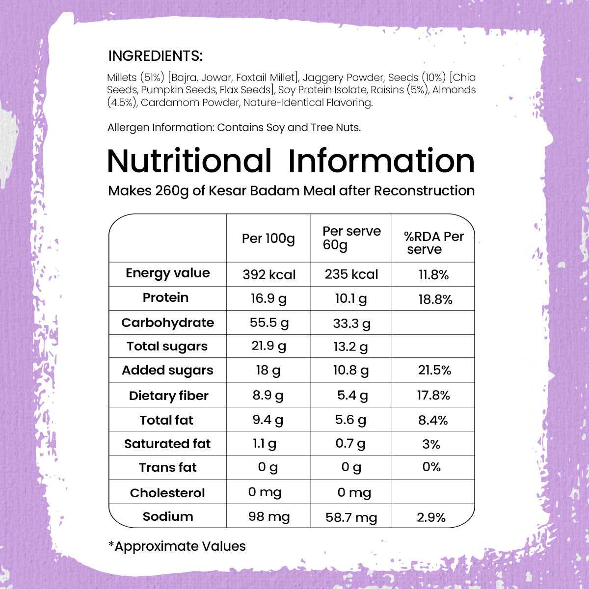 Multi Millet Kesar Badam Meal-Sabala Millets