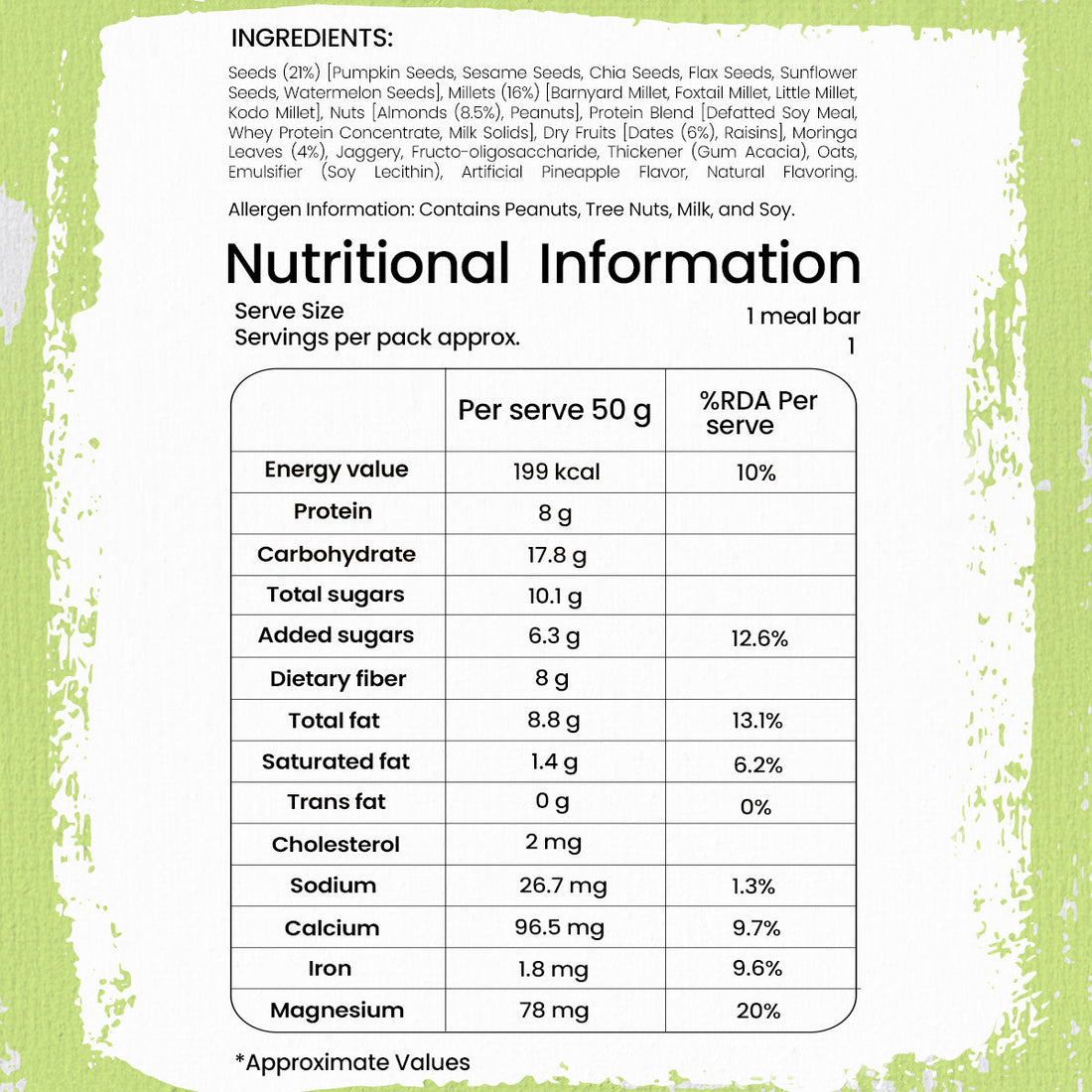 Millets &amp; Moringa Meal Bar-Sabala Millets