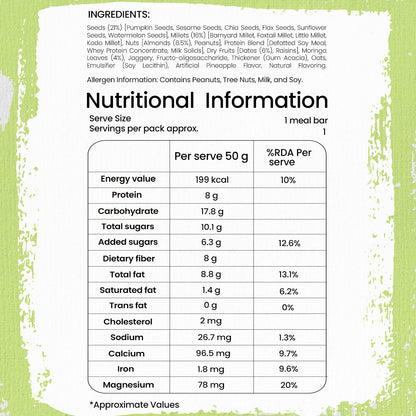 Millets &amp; Moringa Meal Bar-Sabala Millets