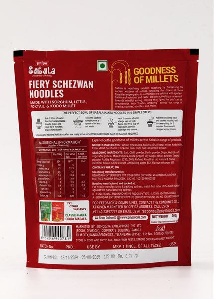 Millet Fiery Schezwan Noodles
