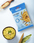 Multi Millet Pongal healthy South Indian breakfast with millets and pulses served with sambar and chutney