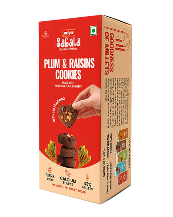 Millet Plum &amp; Raisins Cookies
